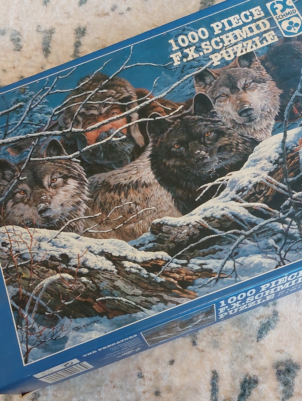 Vintage 1996 F.X. Schmid 'The Predators' 1000pc puzzle Complete